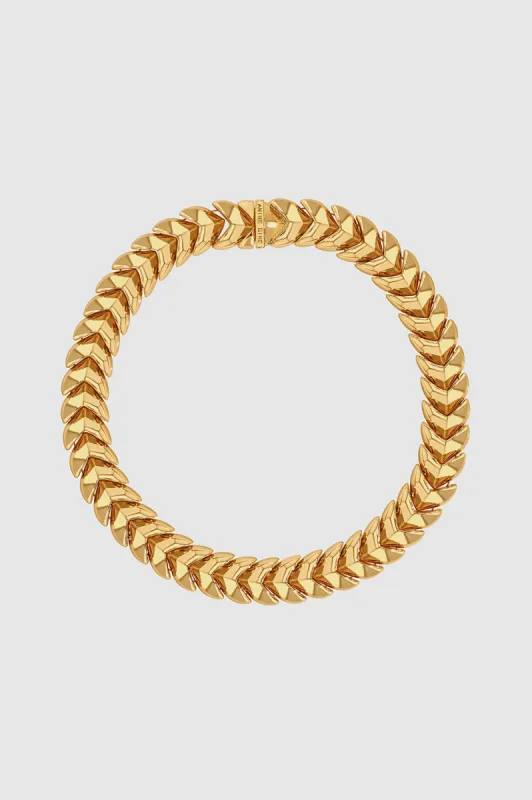 Layered Heart Chain Necklace - Gold sold by Anine Bing