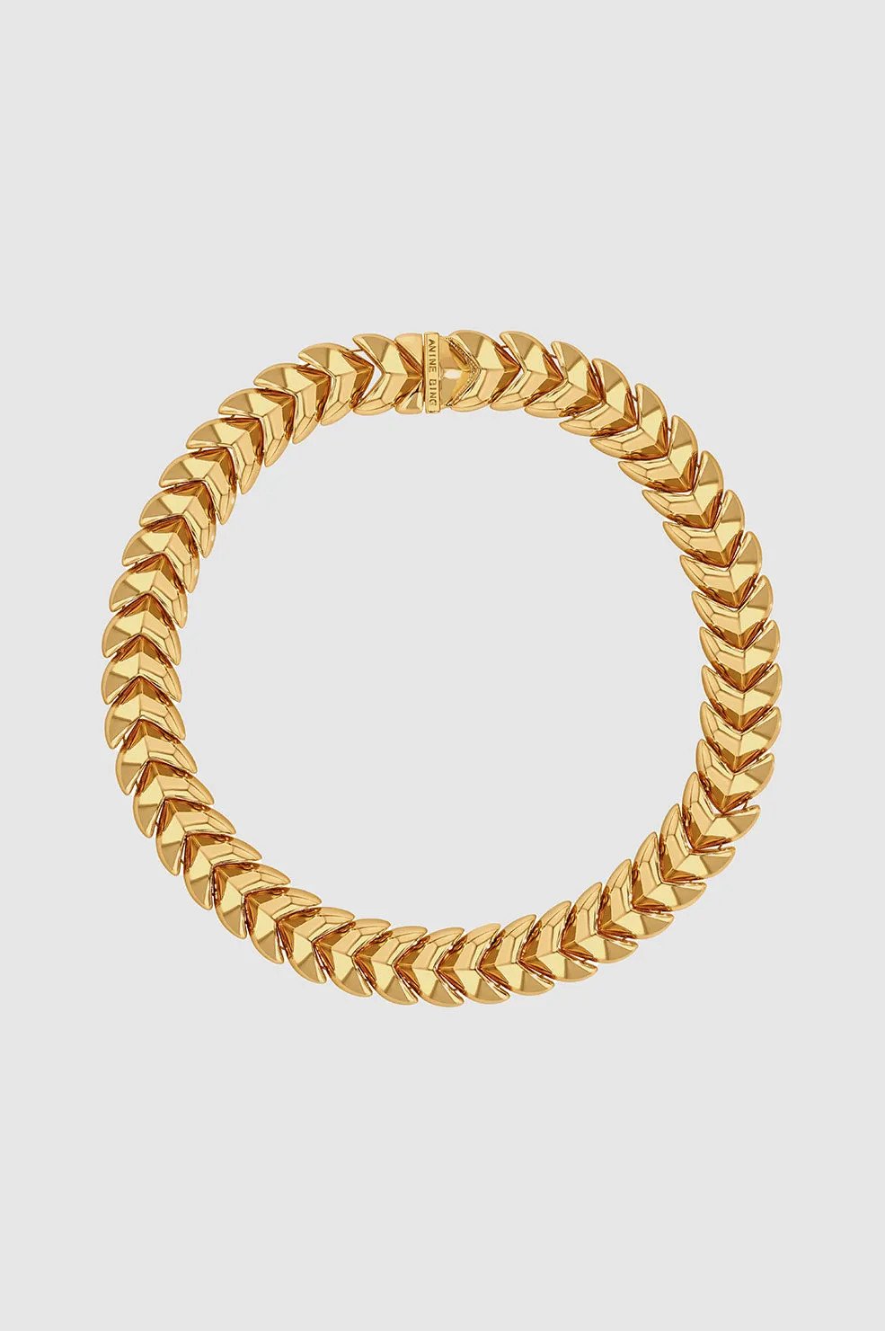 Layered Heart Chain Necklace - Gold sold by Anine Bing