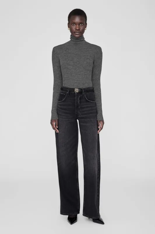 Kyle Sweater - Dark Heather Grey sold by Anine Bing