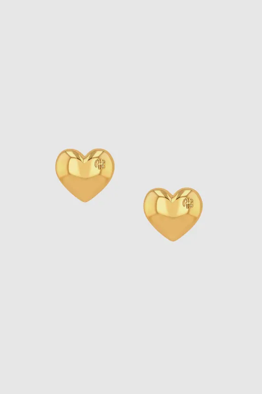Heart Earrings - Gold sold by Anine Bing