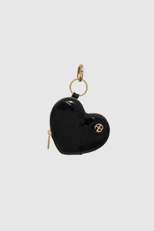Harriett Coin Purse - Black Embossed sold by Anine Bing