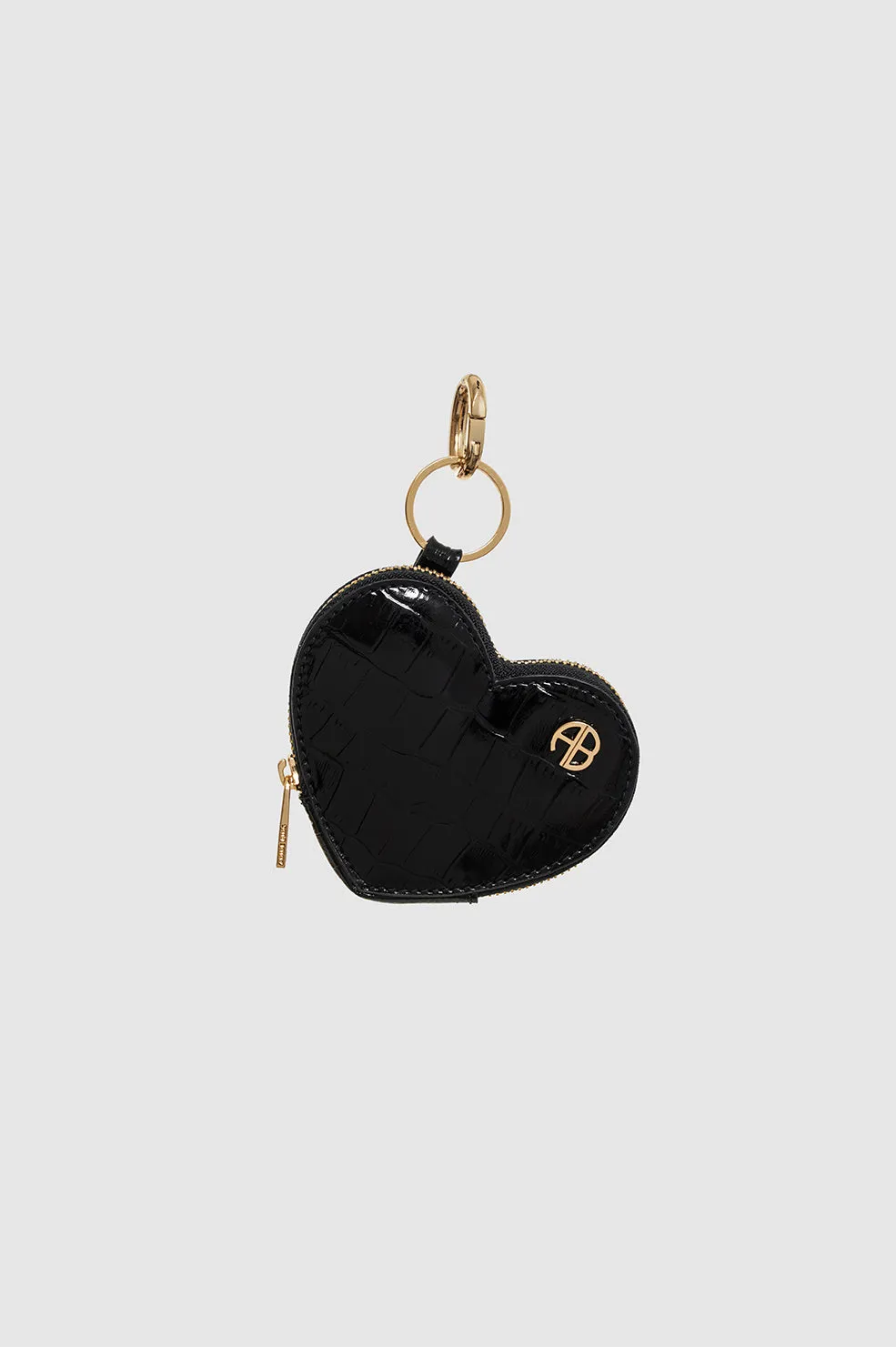 Harriett Coin Purse - Black Embossed sold by Anine Bing