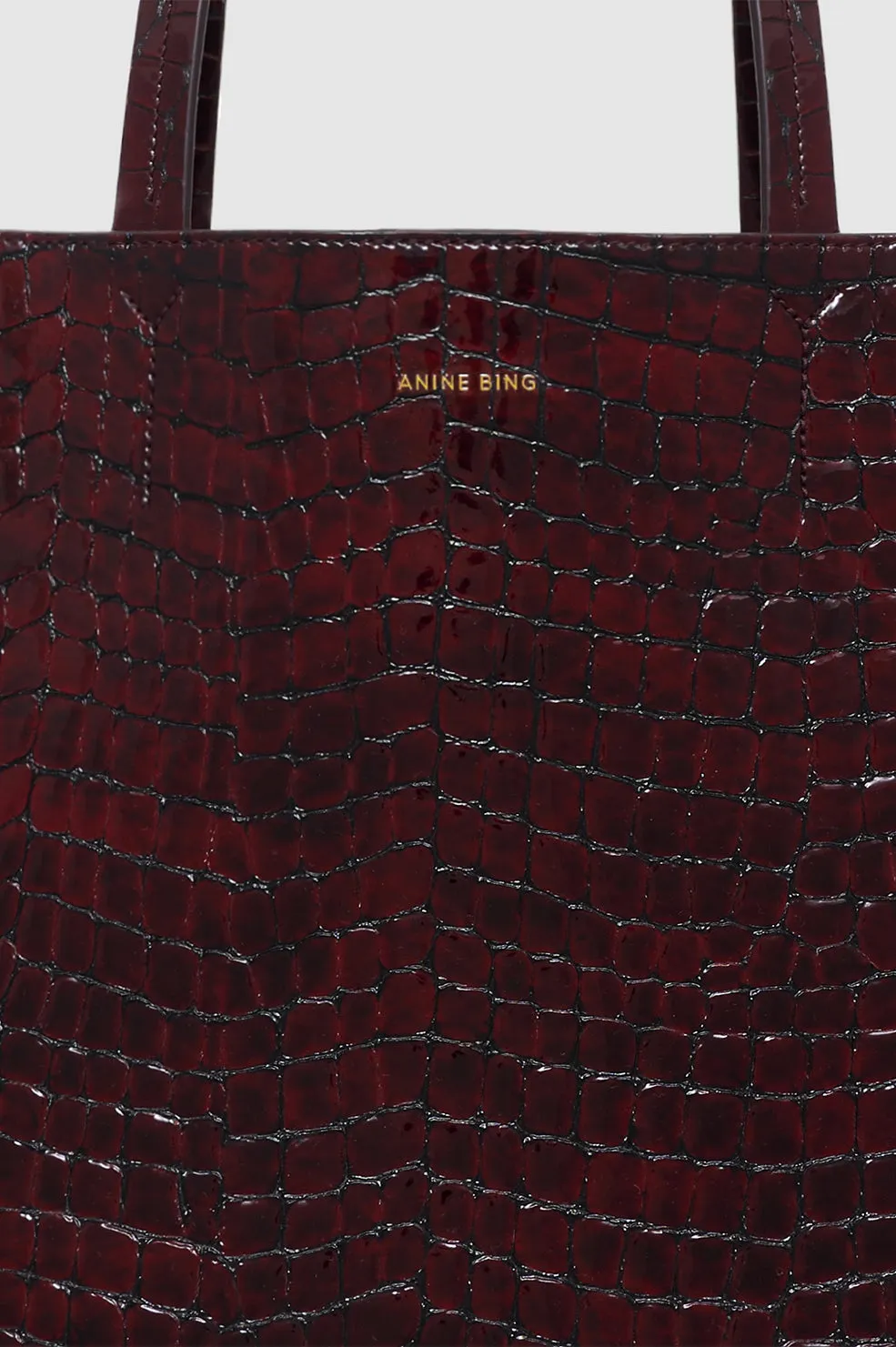 Elly Tote - Burgundy Embossed sold by Anine Bing product image thumbnail 5