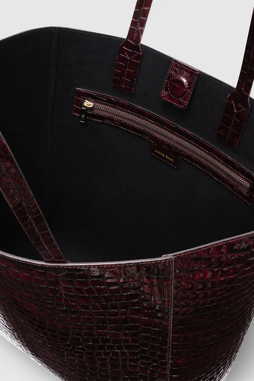 Elly Tote - Burgundy Embossed sold by Anine Bing product image thumbnail 4