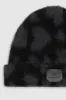 Elia Beanie - Black And Grey Heart sold by Anine Bing
