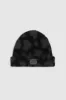 Elia Beanie - Black And Grey Heart sold by Anine Bing