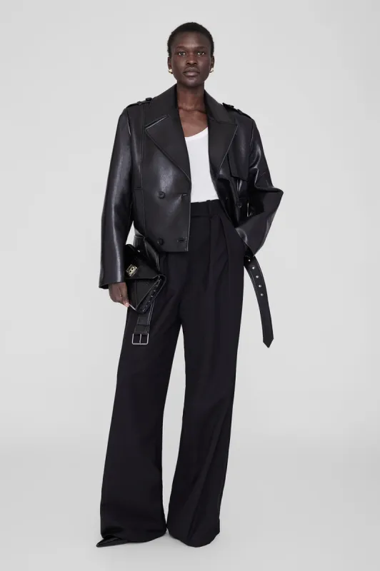 Greer Jacket - Black Recycled Leather sold by Anine Bing