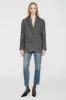 Quinn Blazer - Salt And Pepper sold by Anine Bing
