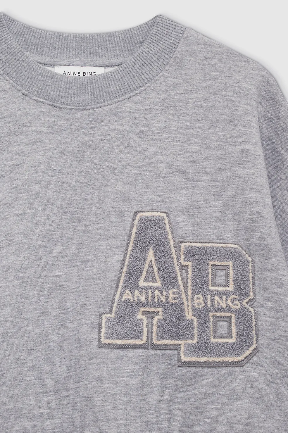 Miles Oversized Sweatshirt Letterman - Medium Heather Grey sold by Anine Bing product image thumbnail 4