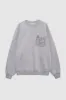 Miles Oversized Sweatshirt Letterman - Medium Heather Grey sold by Anine Bing