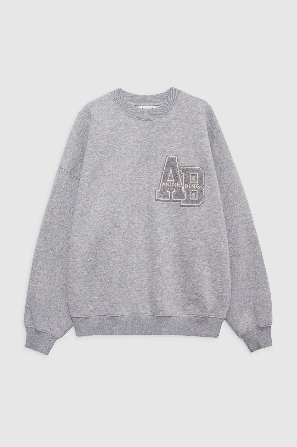 Miles Oversized Sweatshirt Letterman - Medium Heather Grey sold by Anine Bing product image thumbnail 3