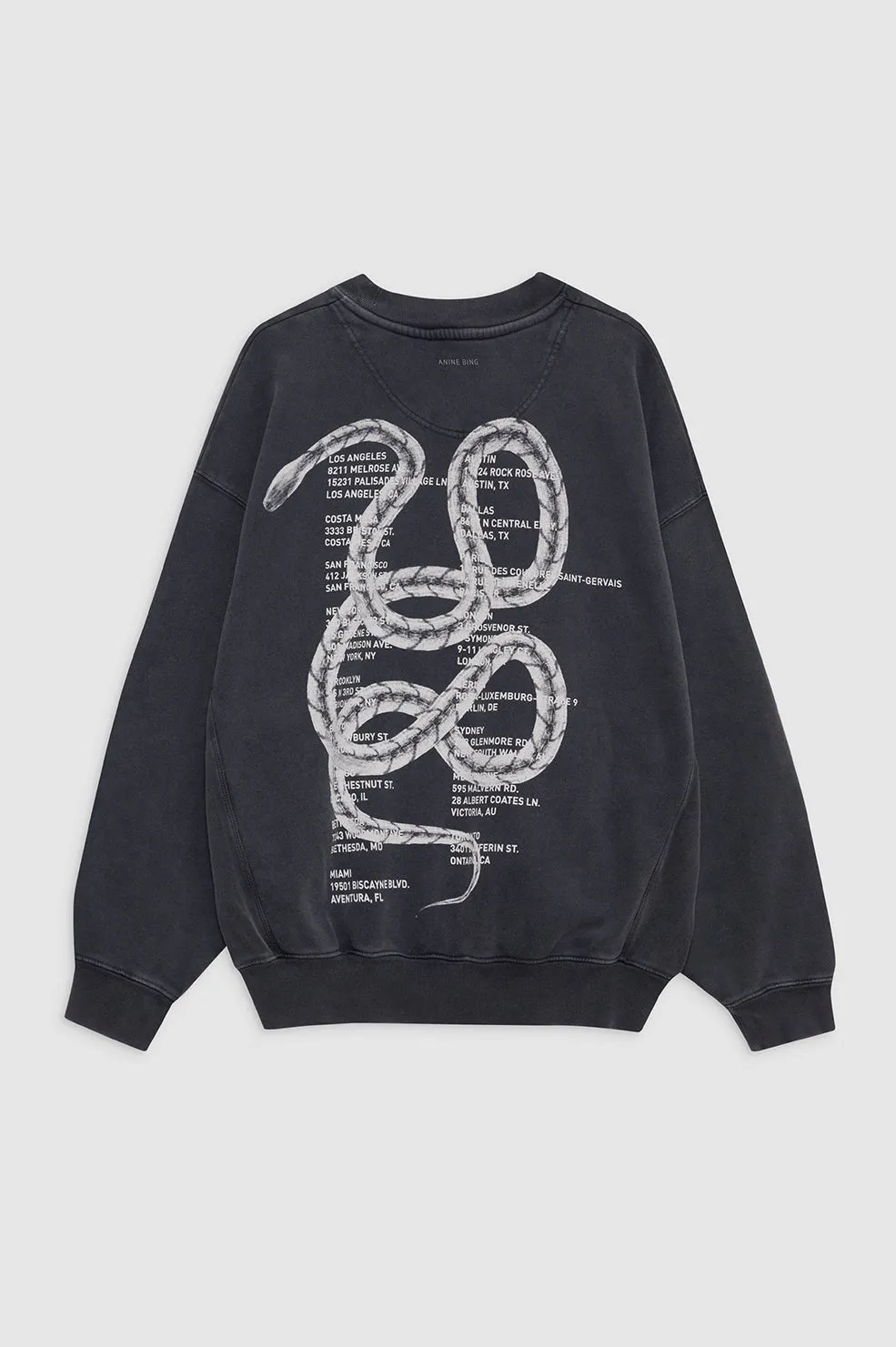 Jaci Sweatshirt Twisted Snake - Washed Black sold by Anine Bing product image thumbnail 4