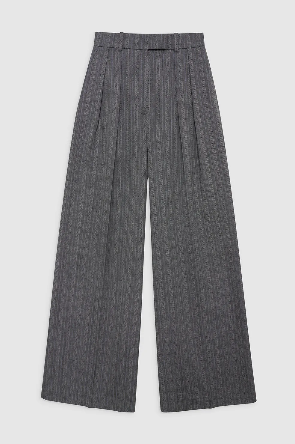 Lou Trouser - Black And Grey Stripe sold by Anine Bing