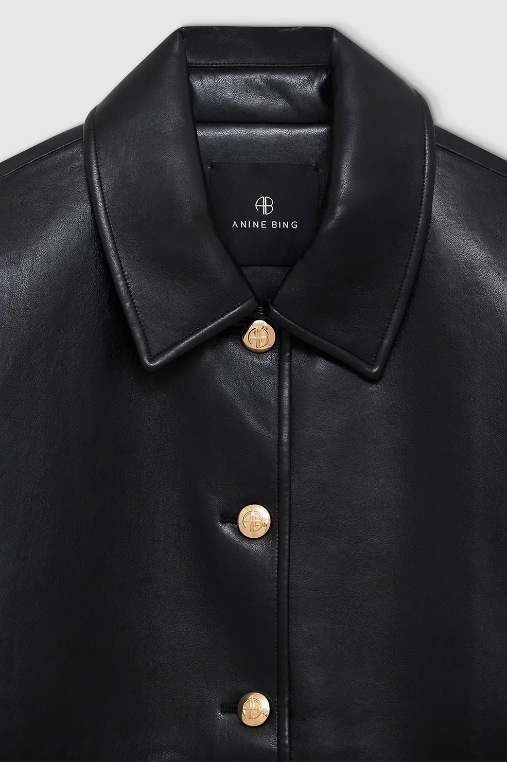 Luca Jacket - Black Recycled Leather sold by Anine Bing product image thumbnail 2