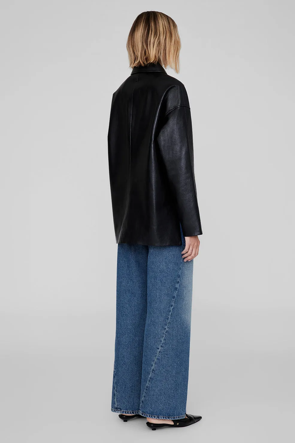 Luca Jacket - Black Recycled Leather sold by Anine Bing product image thumbnail 4