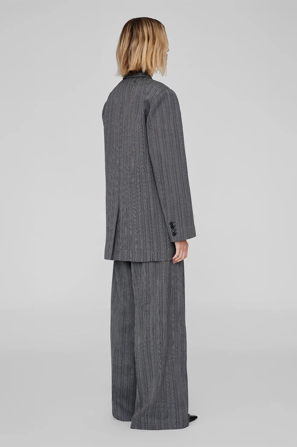 Declan Blazer - Black And Grey Stripe sold by Anine Bing product image thumbnail 4