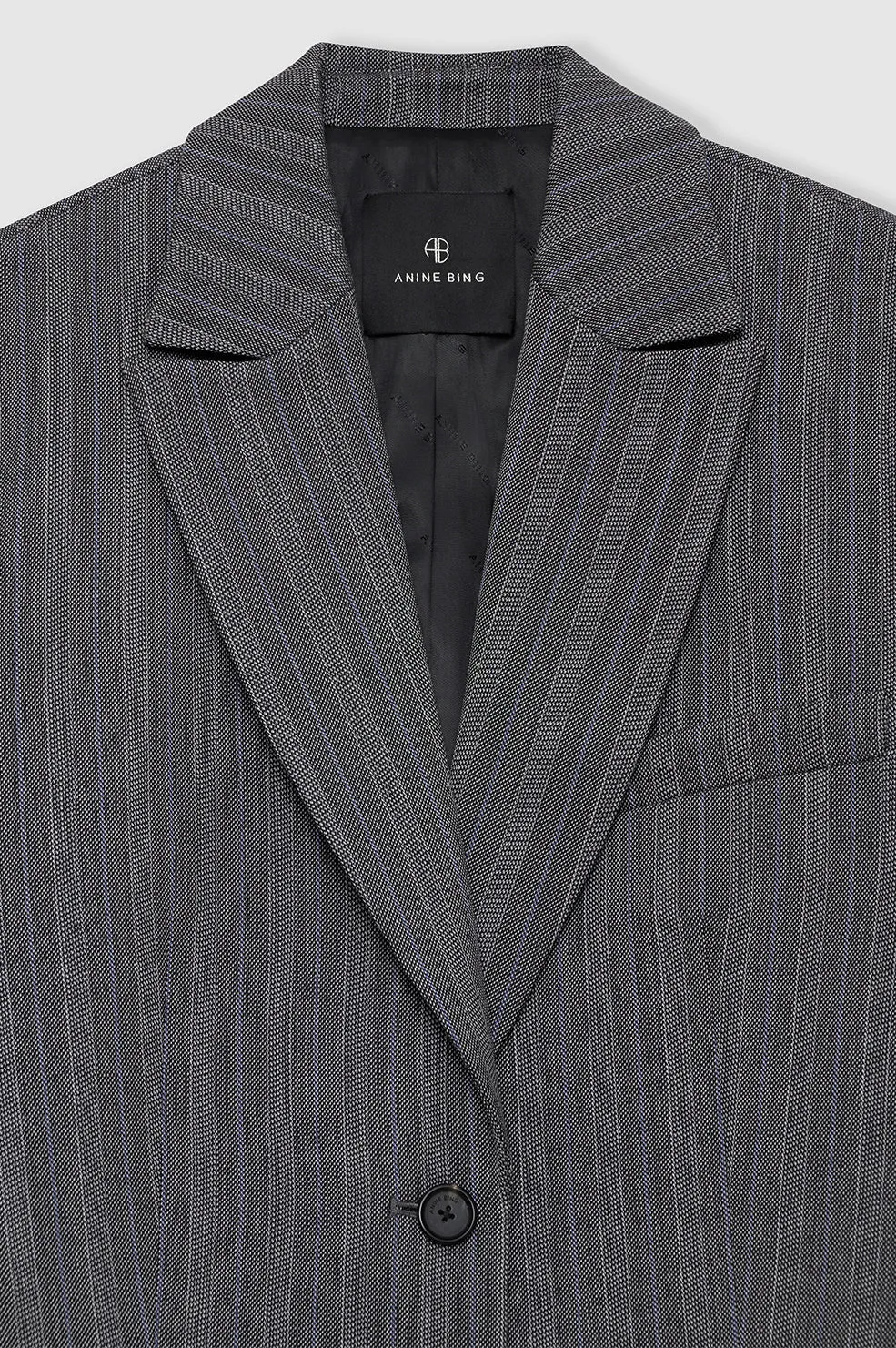 Declan Blazer - Black And Grey Stripe sold by Anine Bing product image thumbnail 2