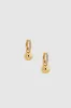 Chunky Diamond Hoops With Ball Charms - 14k Gold sold by Anine Bing
