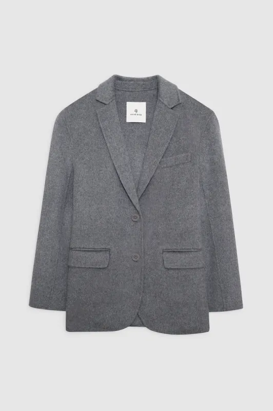 Quinn Blazer - Heather Grey sold by Anine Bing