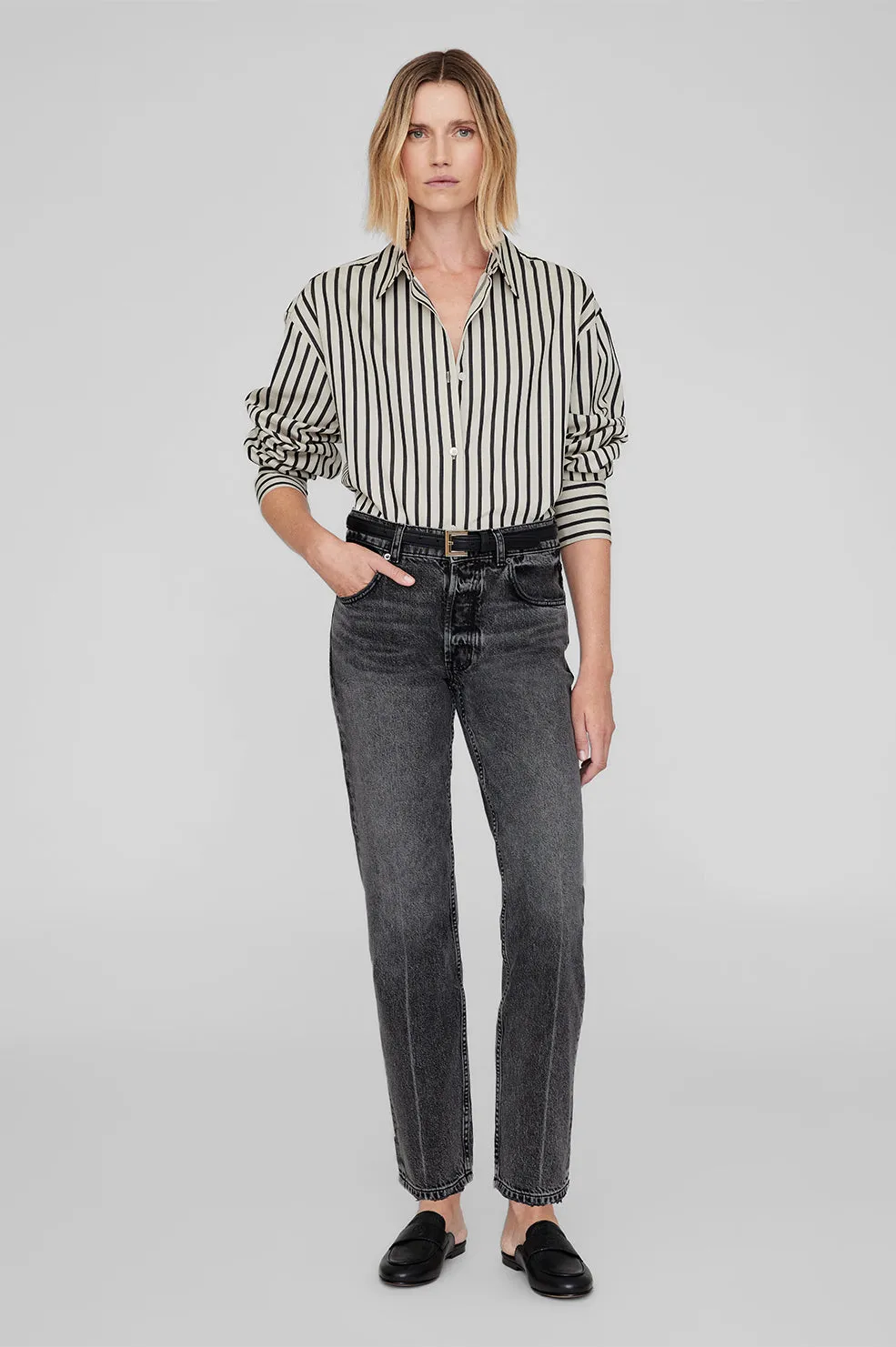 Corrine Mules - Mini Embossed Black sold by Anine Bing product image thumbnail 3