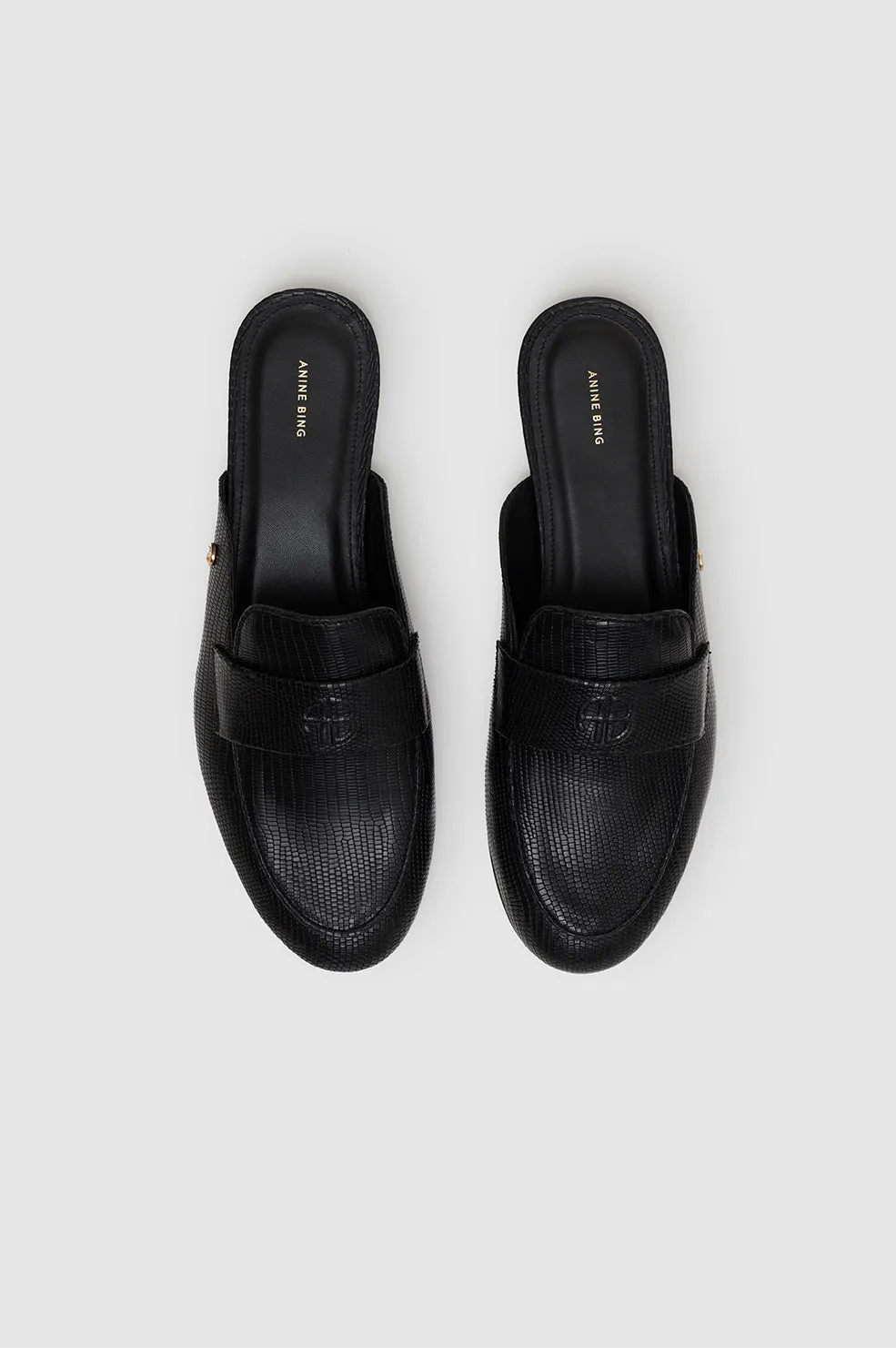 Corrine Mules - Mini Embossed Black sold by Anine Bing product image thumbnail 2