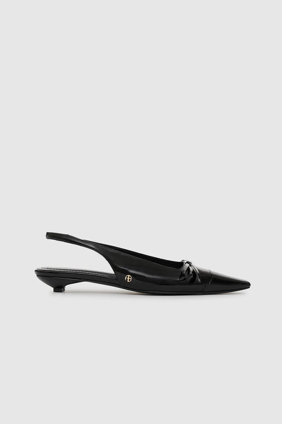 Zoey Slingback Heels - Black Patent sold by Anine Bing