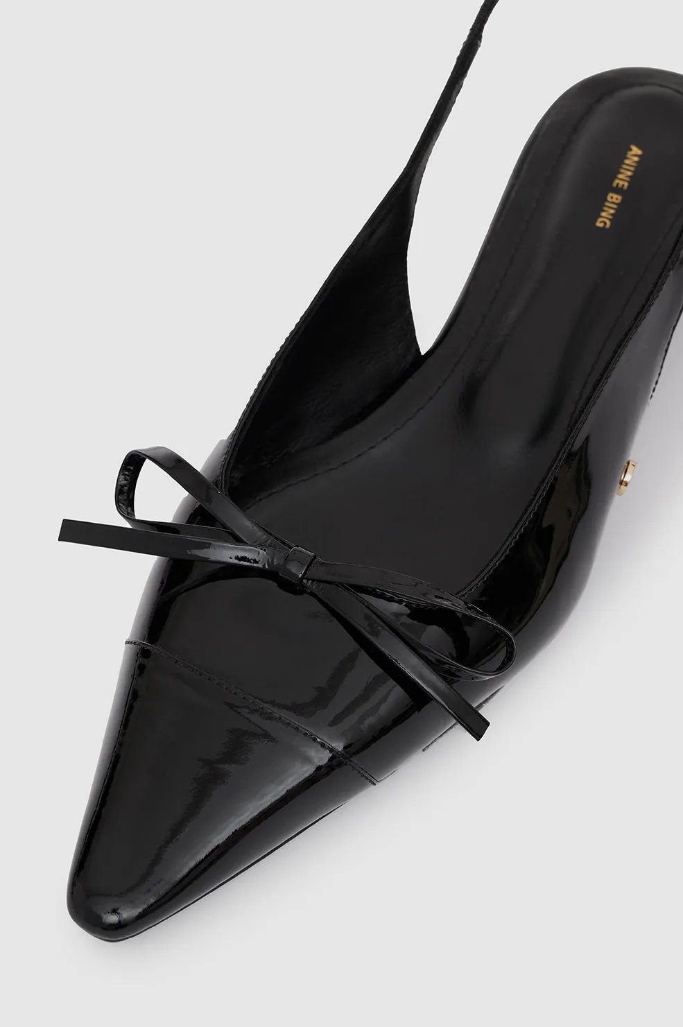 Zoey Slingback Heels - Black Patent sold by Anine Bing product image thumbnail 5