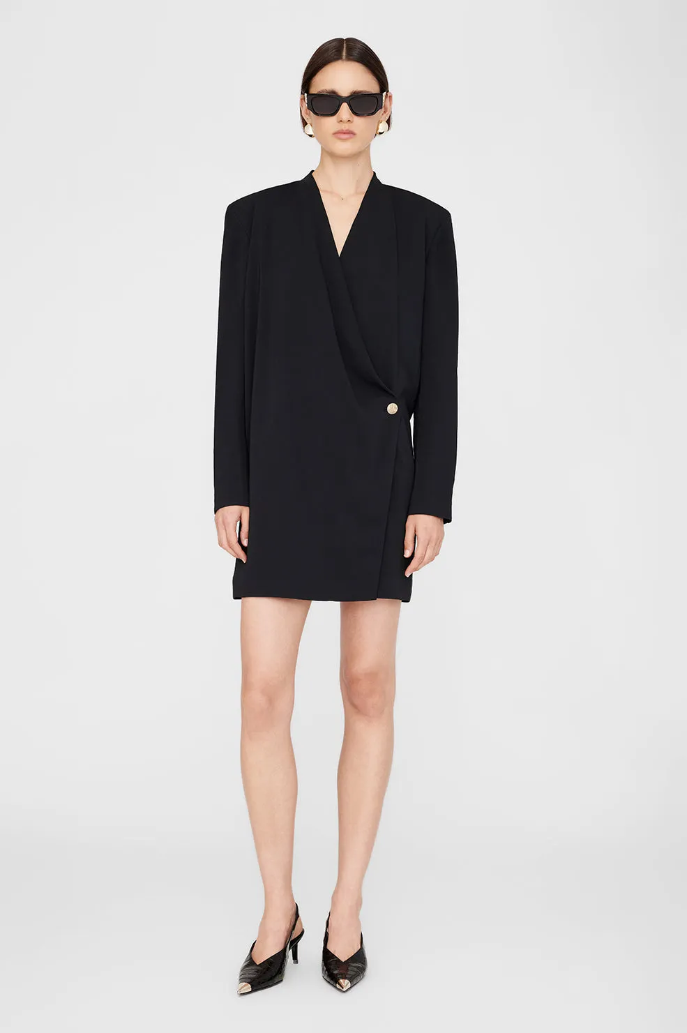 Venice Long Sleeve Mini Dress - Black sold by Anine Bing