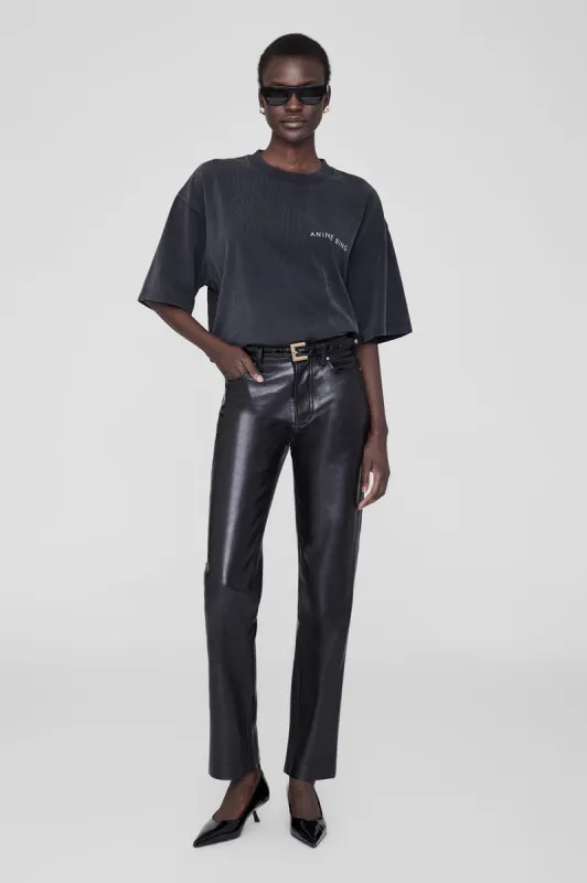 Kent Tee Twisted Snake - Washed Charcoal sold by Anine Bing