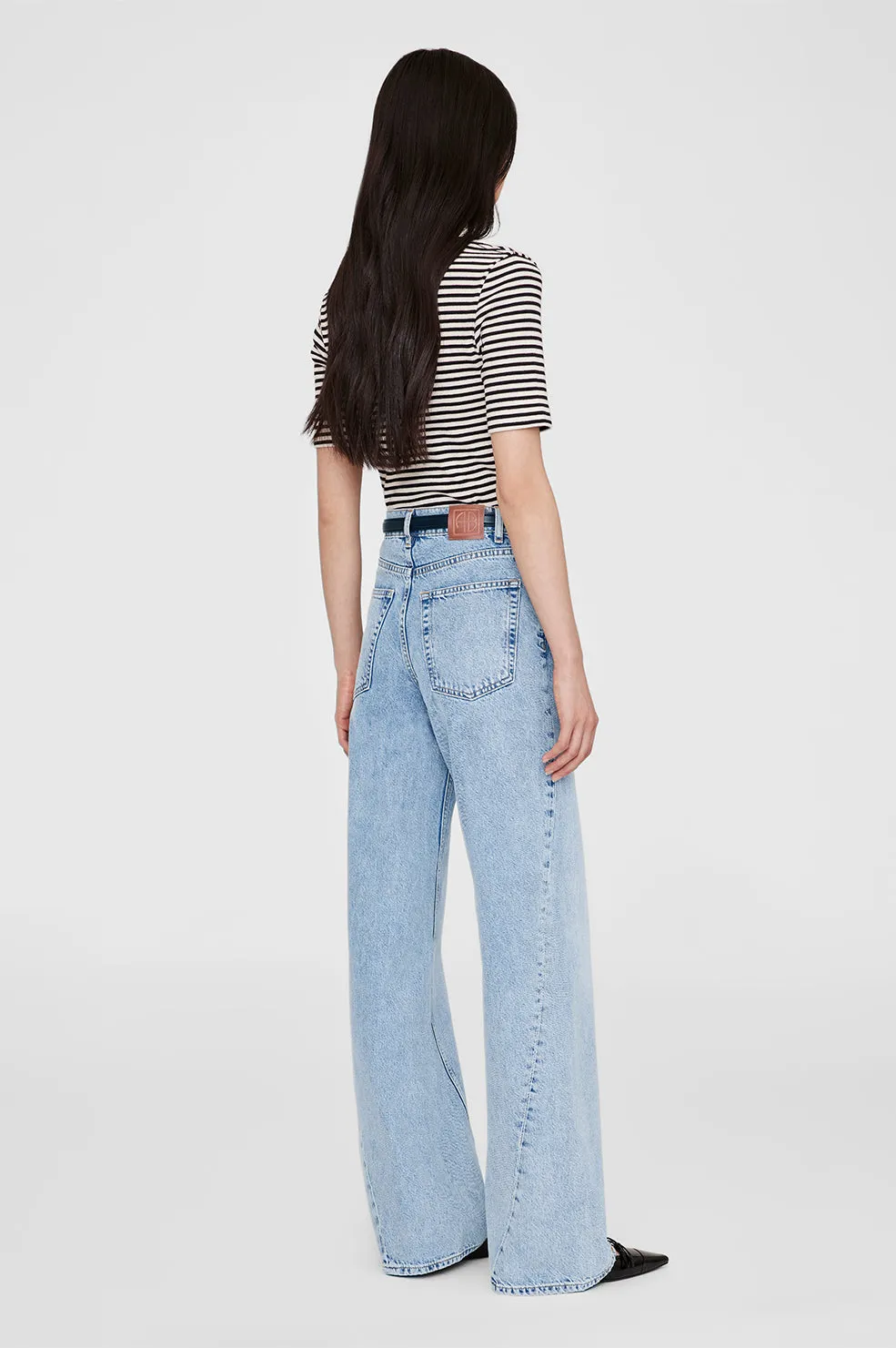 Alessia Tee - Cream And Black Stripe sold by Anine Bing product image thumbnail 2