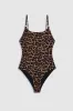 Vesta One Piece - Black And Brown Leopard sold by Anine Bing