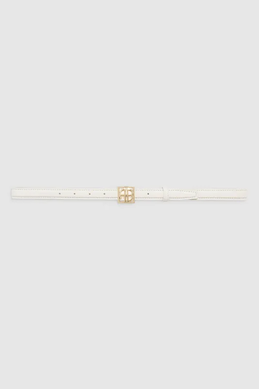 Monogram Belt - Bone And Gold sold by Anine Bing