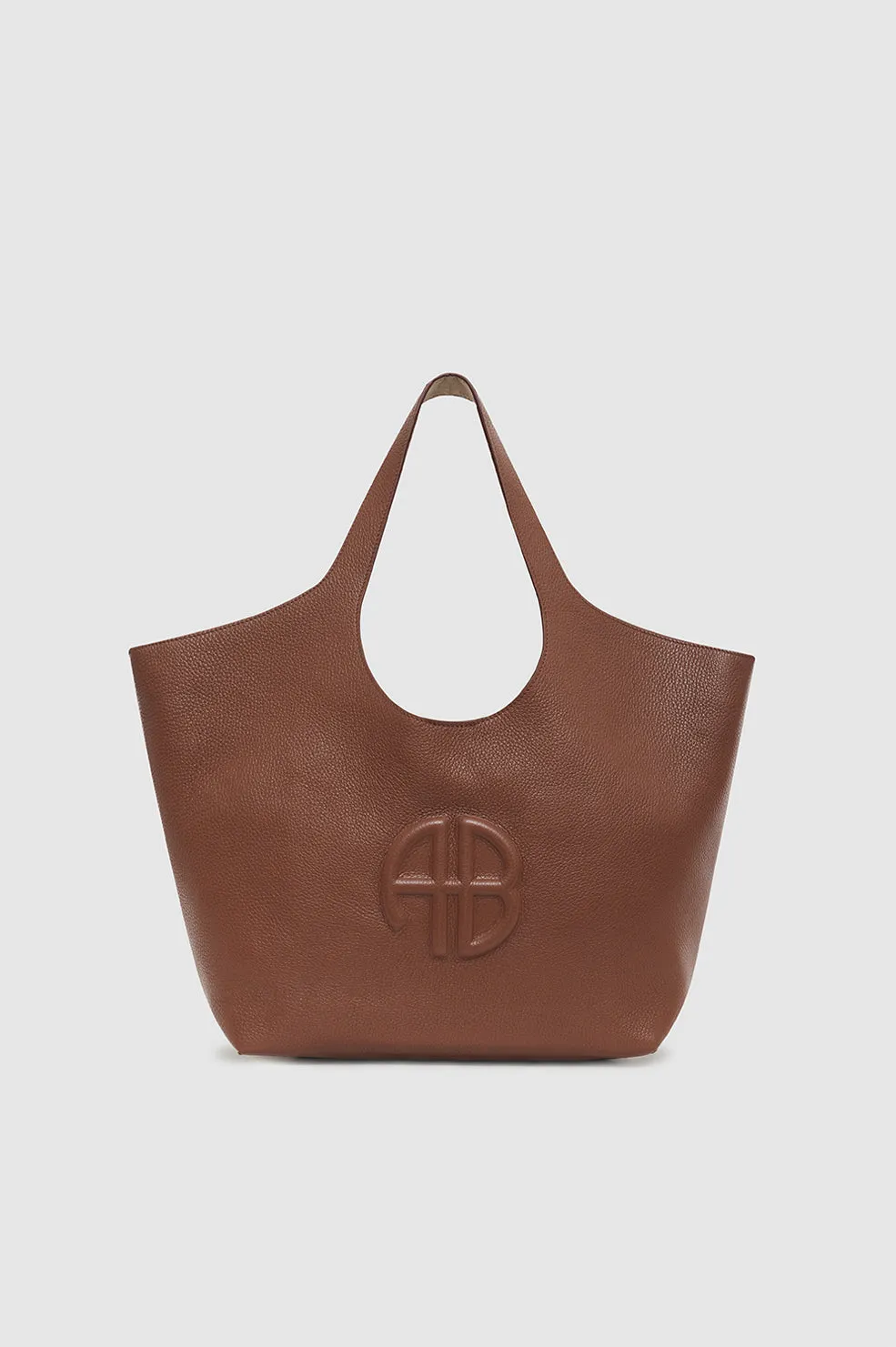 Medium Lili Tote - Cognac Pebbled sold by Anine Bing