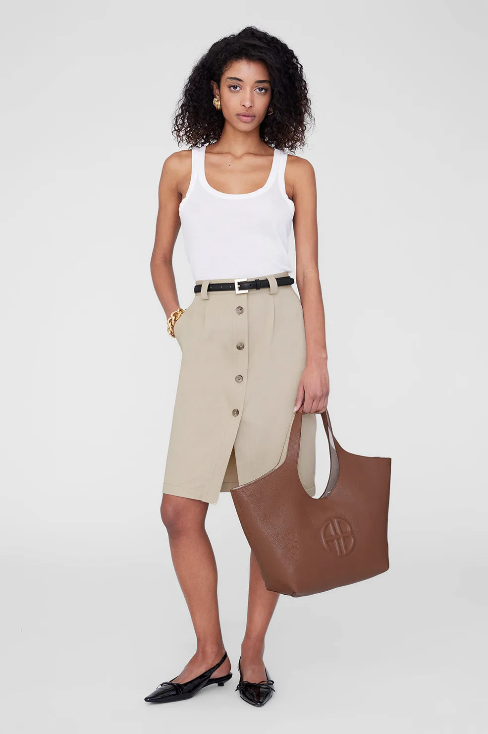 Medium Lili Tote - Cognac Pebbled sold by Anine Bing product image thumbnail 2