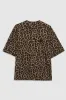 Avi Tee - Black And Brown Leopard sold by Anine Bing