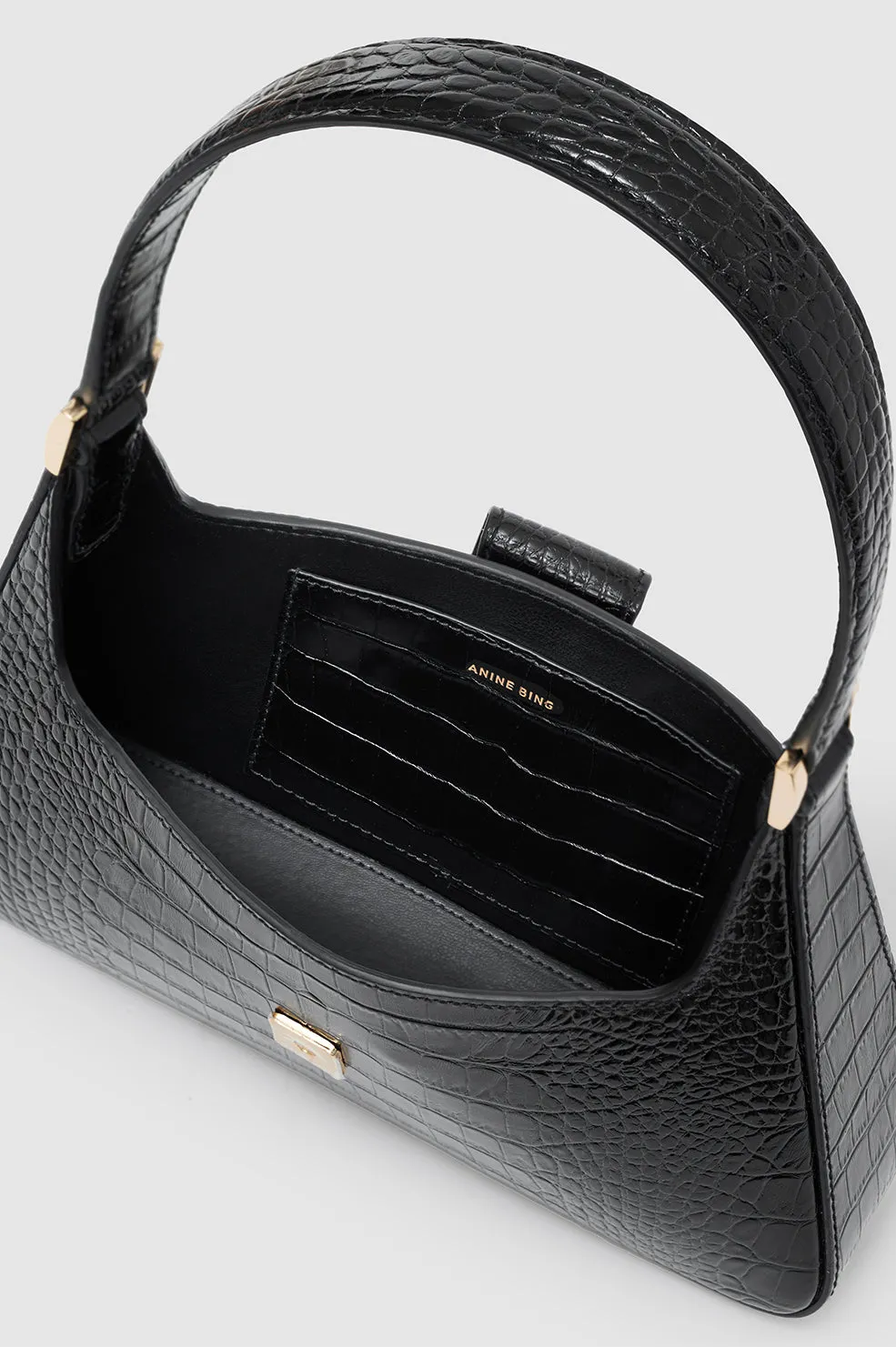 Lou Shoulder Bag - Black Embossed sold by Anine Bing product image thumbnail 4