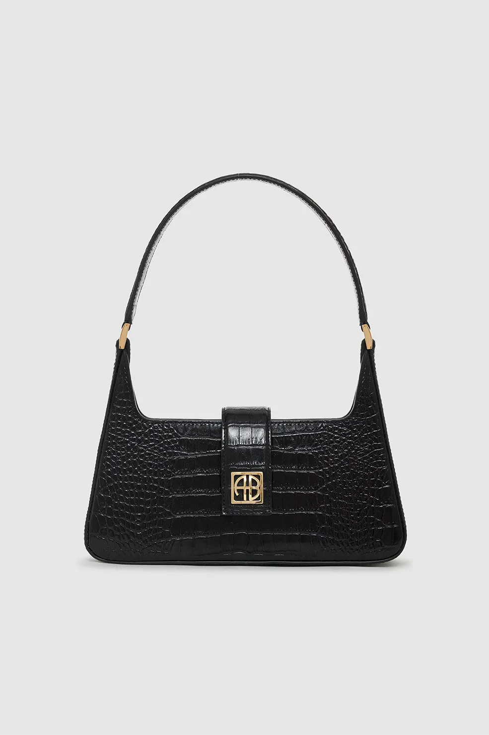 Lou Shoulder Bag - Black Embossed sold by Anine Bing