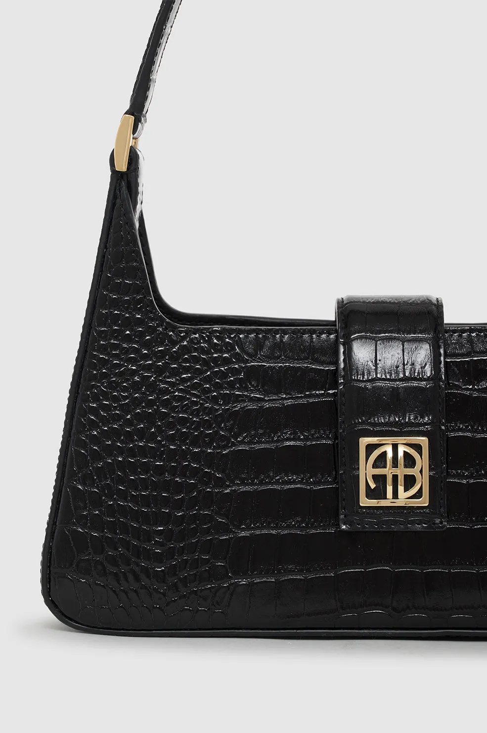 Lou Shoulder Bag - Black Embossed sold by Anine Bing product image thumbnail 5
