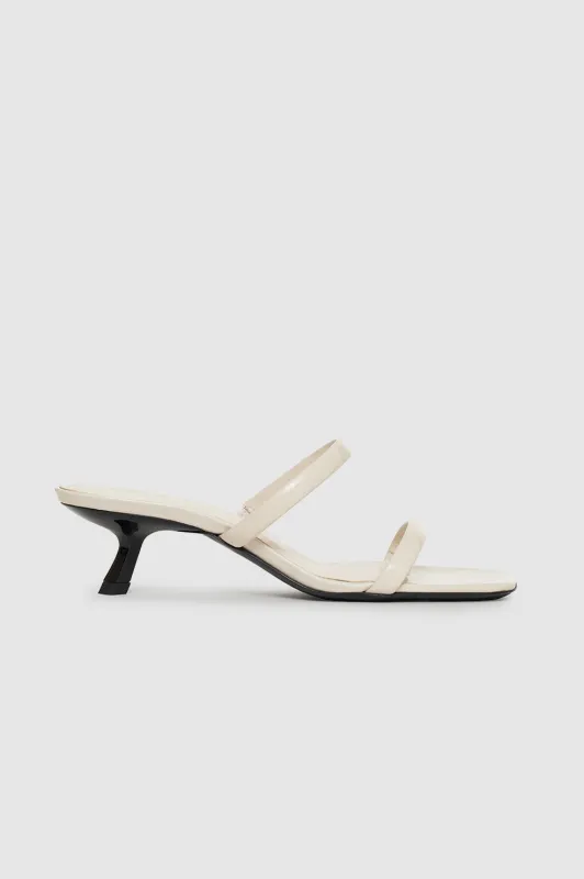 Hilda Mule Sandals - Bone sold by Anine Bing