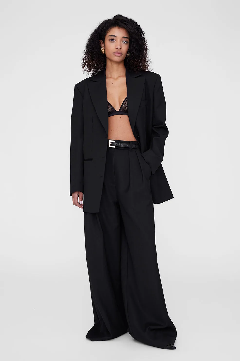 Eldra Bralette - Black Geometric Lace sold by Anine Bing product image thumbnail 5