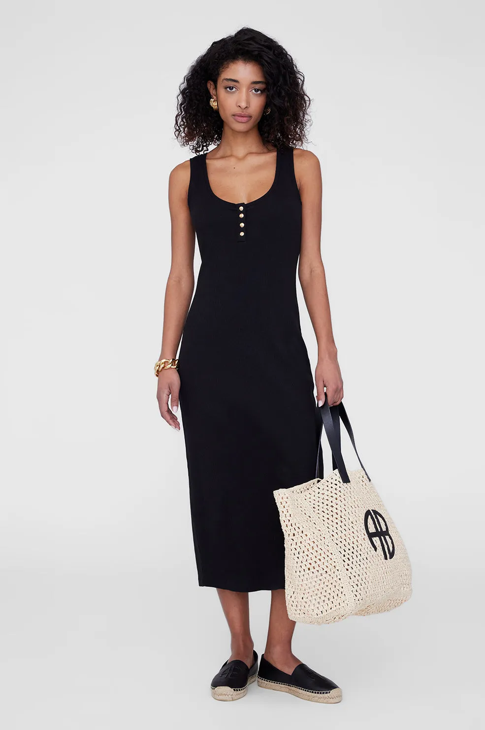 Alessia Tank Midi Dress - Black sold by Anine Bing product image thumbnail 3