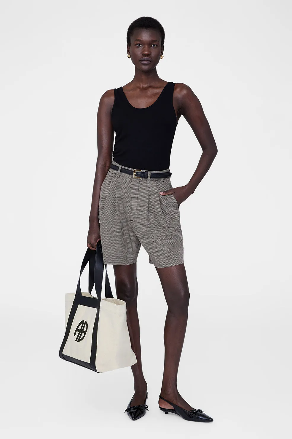 Cara Tote - Natural Canvas With Black sold by Anine Bing product image thumbnail 2