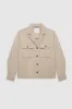 Sawyer Shirt Jacket - Oatmeal sold by Anine Bing