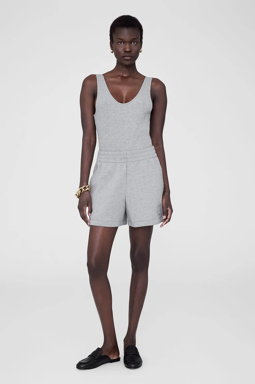 Kam Short Framed Monogram - Heather Grey sold by Anine Bing product image thumbnail 3