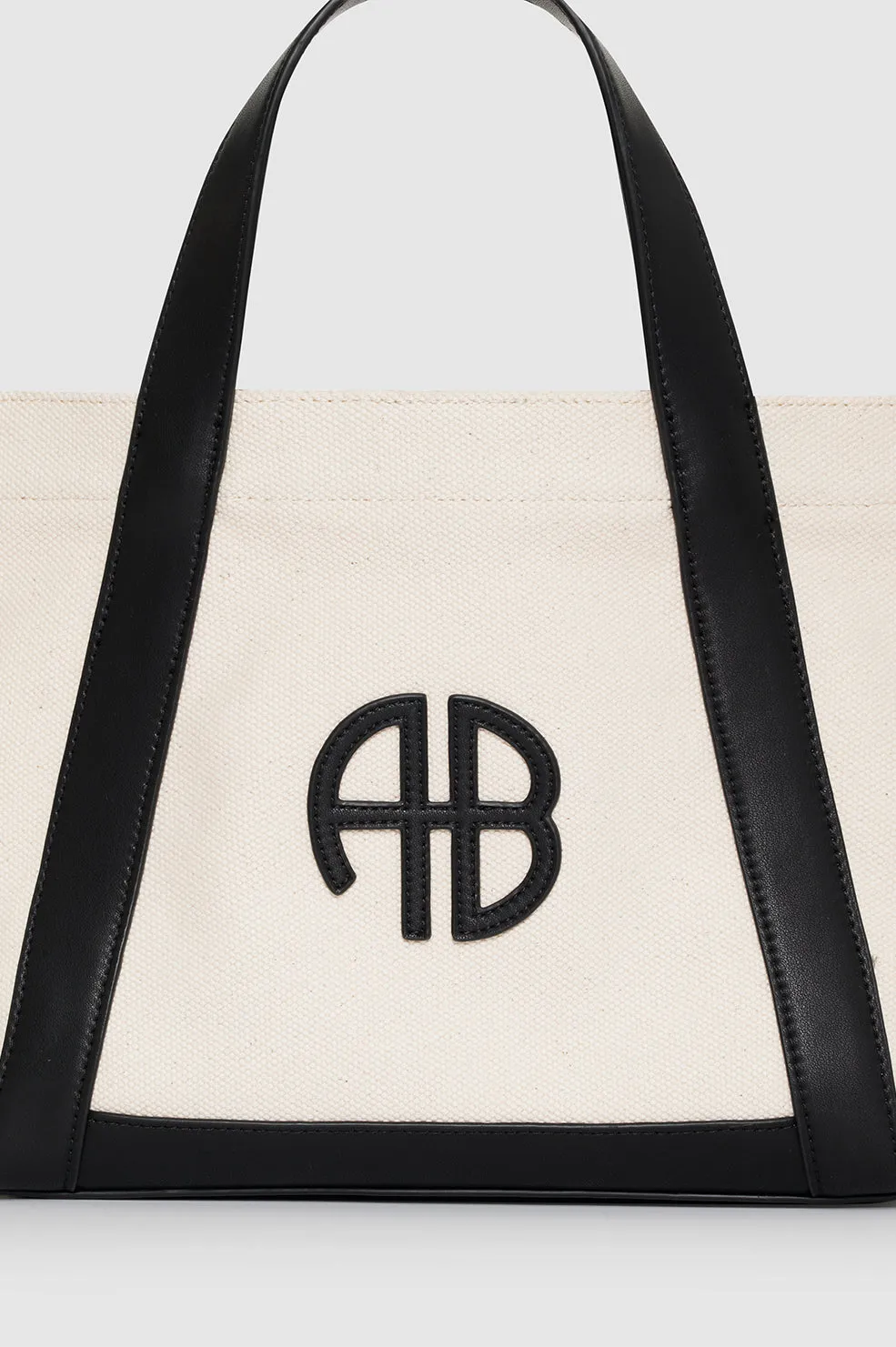 Small Cara Tote - Natural Canvas With Black sold by Anine Bing product image thumbnail 5