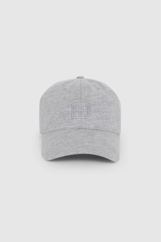 Jeremy Baseball Cap Framed Monogram - Heather Grey sold by Anine Bing