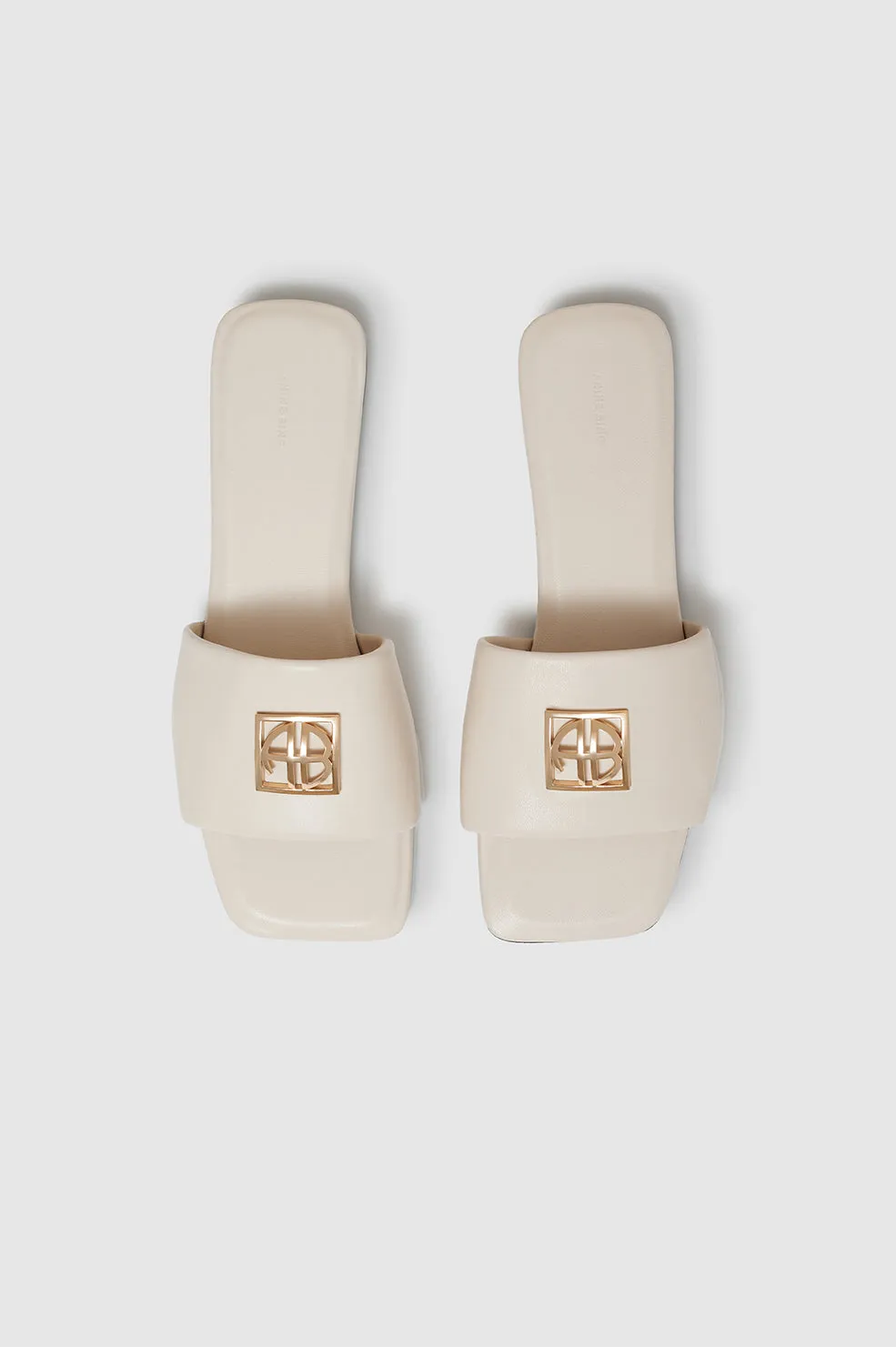 Ria Slides Monogram - Ivory sold by Anine Bing product image thumbnail 3