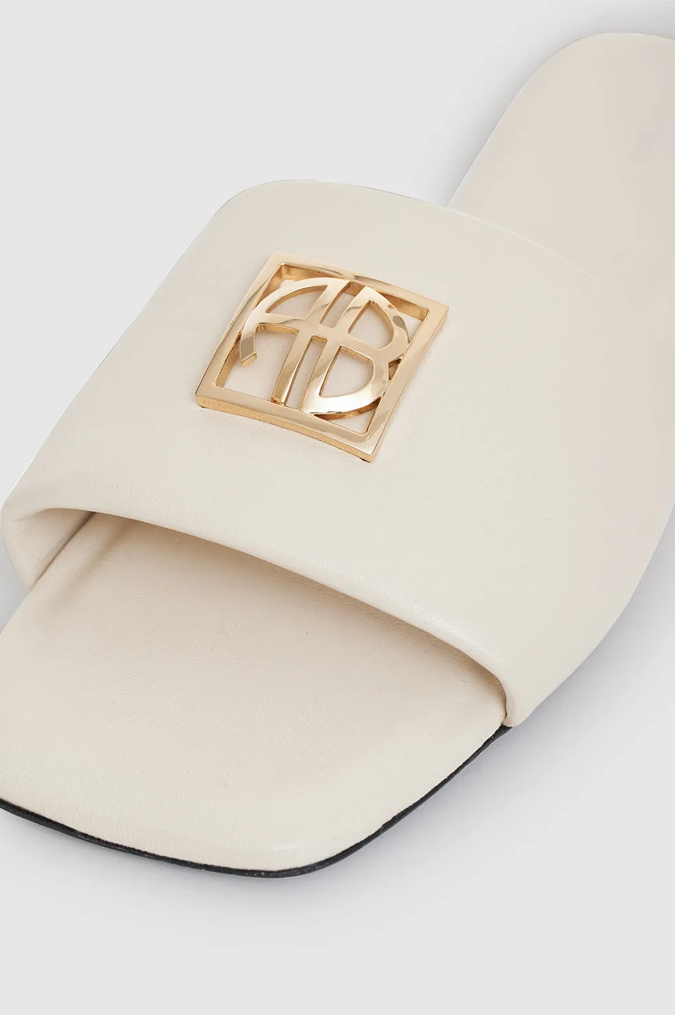Ria Slides Monogram - Ivory sold by Anine Bing product image thumbnail 5