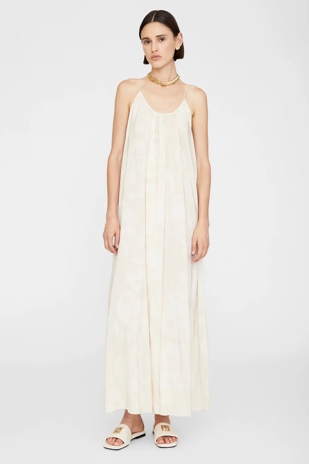 Ria Slides Monogram - Ivory sold by Anine Bing product image thumbnail 2