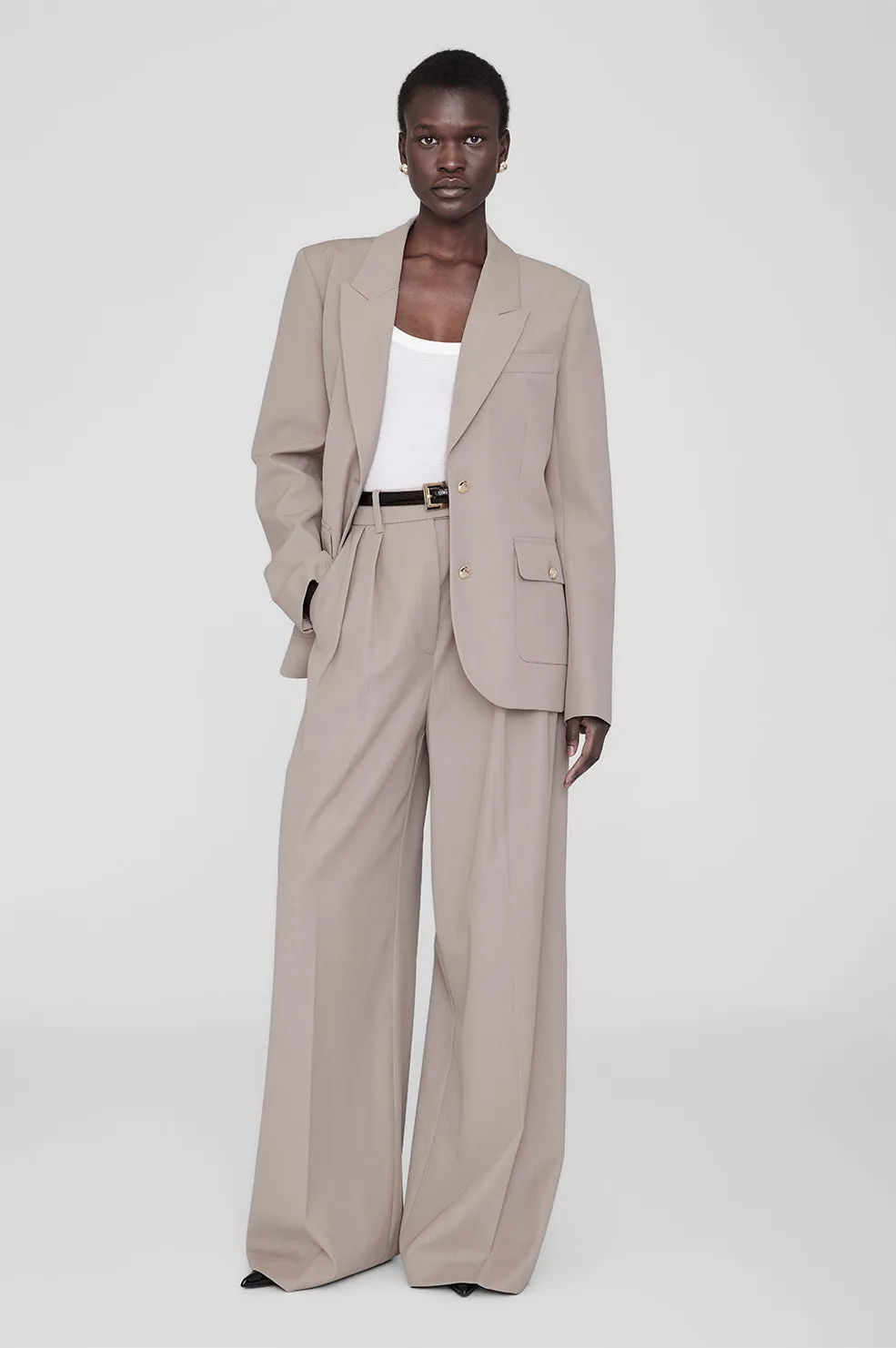 Lou Trouser - Taupe sold by Anine Bing product image thumbnail 5